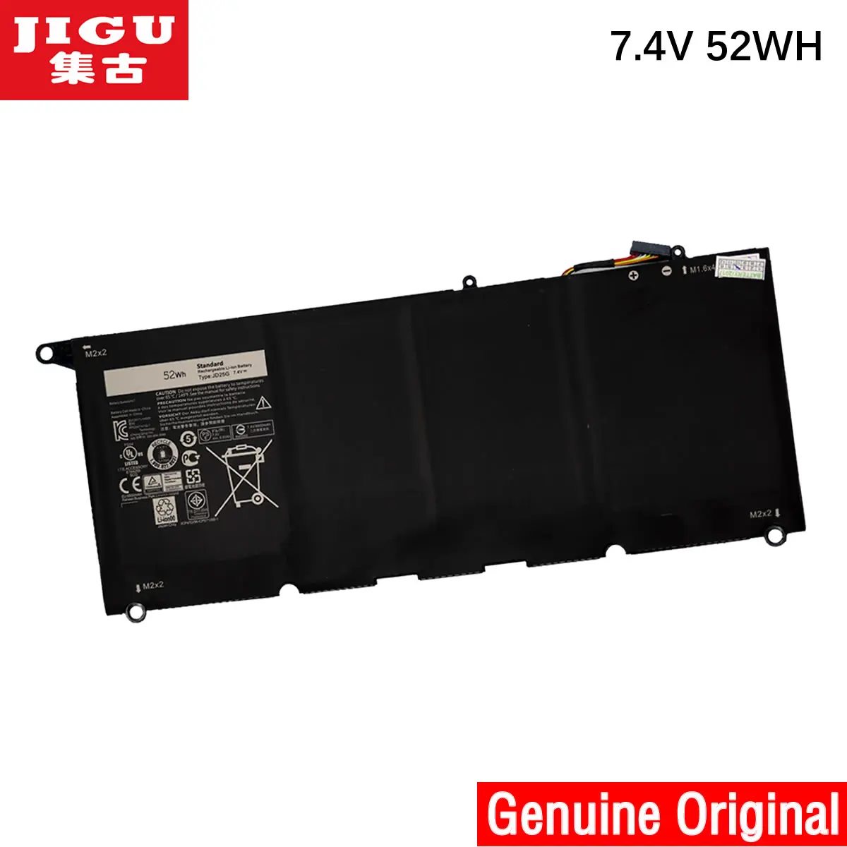 JIGU новые Аккумуляторы для ноутбуков 0N7T6 RWT1R JD25G XPS 13 9350 D1609 90V7W 13D 9343 D1808T 7 6 V 8 Cell|new laptop