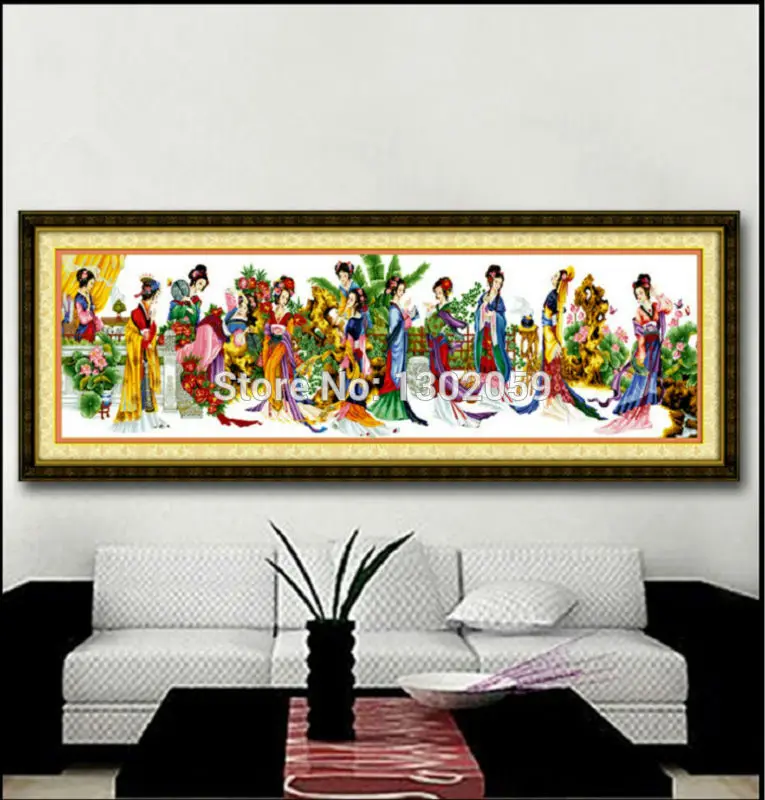 В наличии Высококачественная Вышивка Набор для вышивки крестиком двенадцать