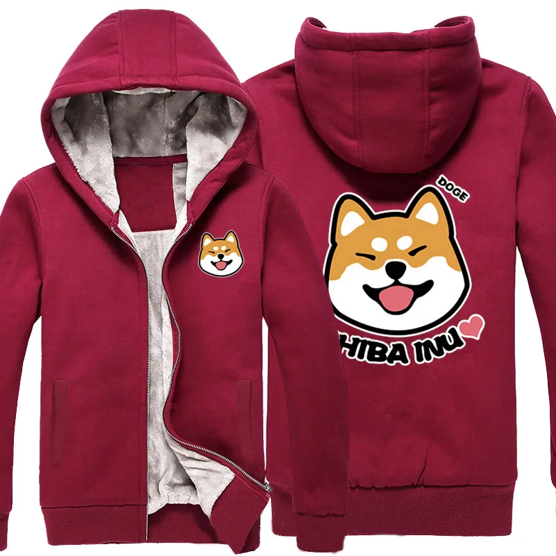 Симпатичная Толстовка Doge зимнее пальто Шиба-ину куртка Новые Горячие мужские
