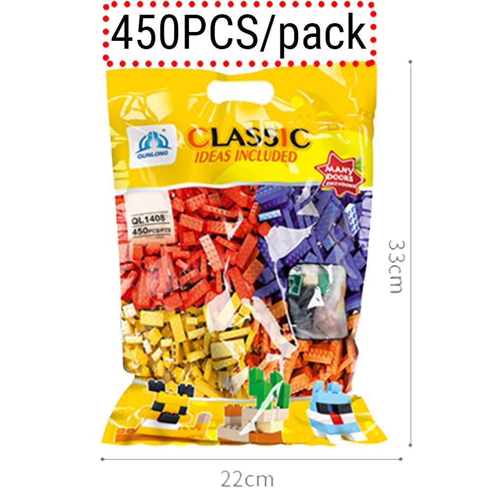 

450PCS/pack DIY Building Brick Blocks Educational Toys for Kids Compatible with Noted Brand Mini Toy Figures Brick-separator