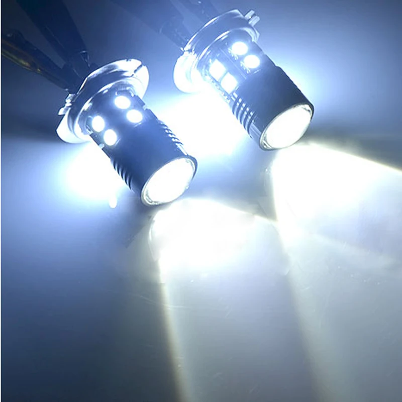 CQD Light 2 шт. Супер Яркий H7 LED автомобиль 12 Вт Высокая мощность Foglights 5050 проектор SMD