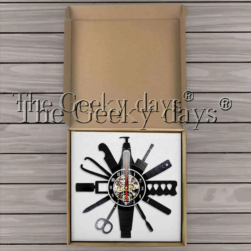 Каракули инструменты для маникюра виниловых пластинок настенные часы с