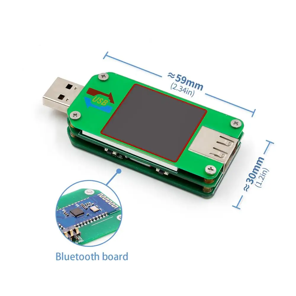 UM24C UM24 UM24C для приложения USB 2,0 ЖК-дисплей Вольтметр Амперметр батарея зарядное напряжение измеритель тока тестер сопротивления кабеля - Цвет: UM24C
