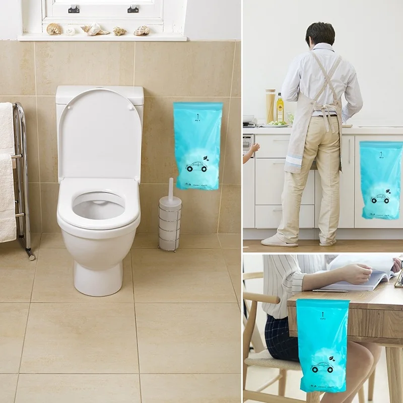 50 шт./лот одноразовый самоклеящийся автомобильный мешок для мусора Прямая