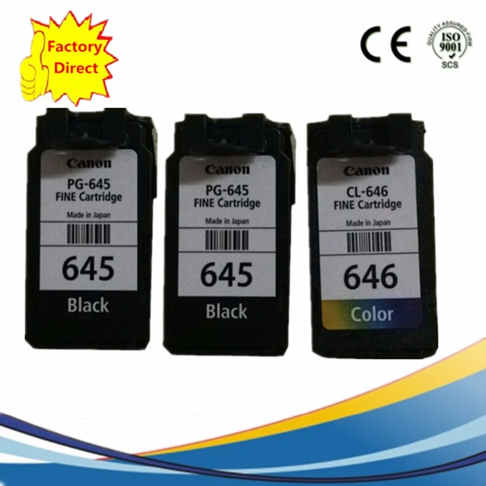 PG645XL PG 645XL Женская фотография CL 646XL восстановленные чернильные картриджи Pixma MG 2460