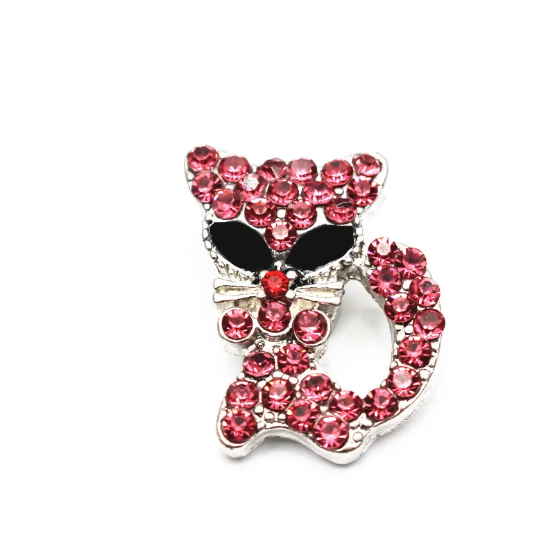 Новое поступление 1 шт./лот стразы розовый кот кнопки ювелирные изделия подходят