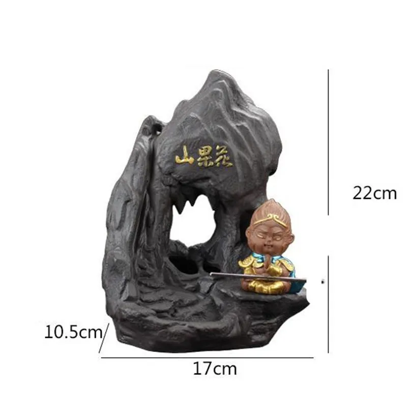 Горелка для благовоний Monkey King Mountain с обратным потоком держатель капающим