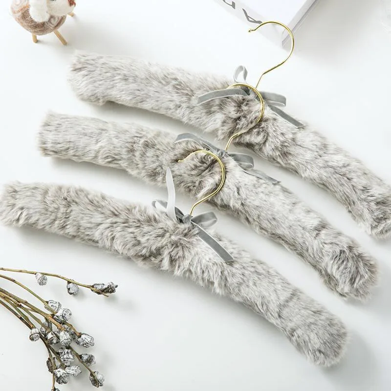 5 шт. Роскошная мягкая вешалка для меховых кожаных пальто роскошная кожаная