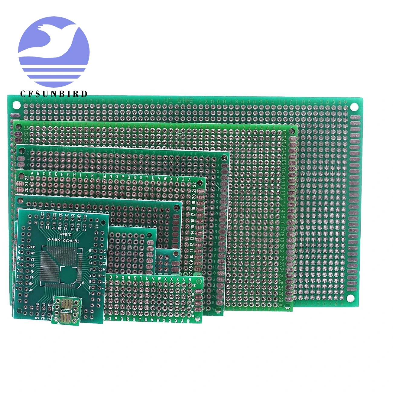 2x8 3x7 4x6 5x7 6x8 7x9 8x12 9x15 TQFP SOP8 двухсторонний прототип печатной платы универсальная