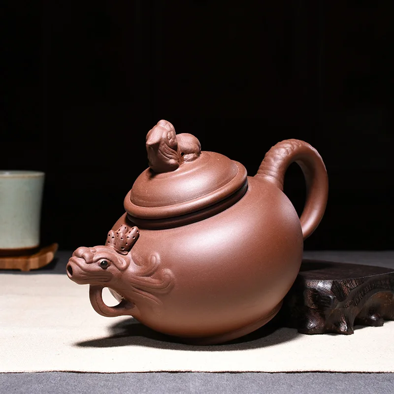 Оригинальная Подарочная компания чайник из фиолетовой глины в виде дракона