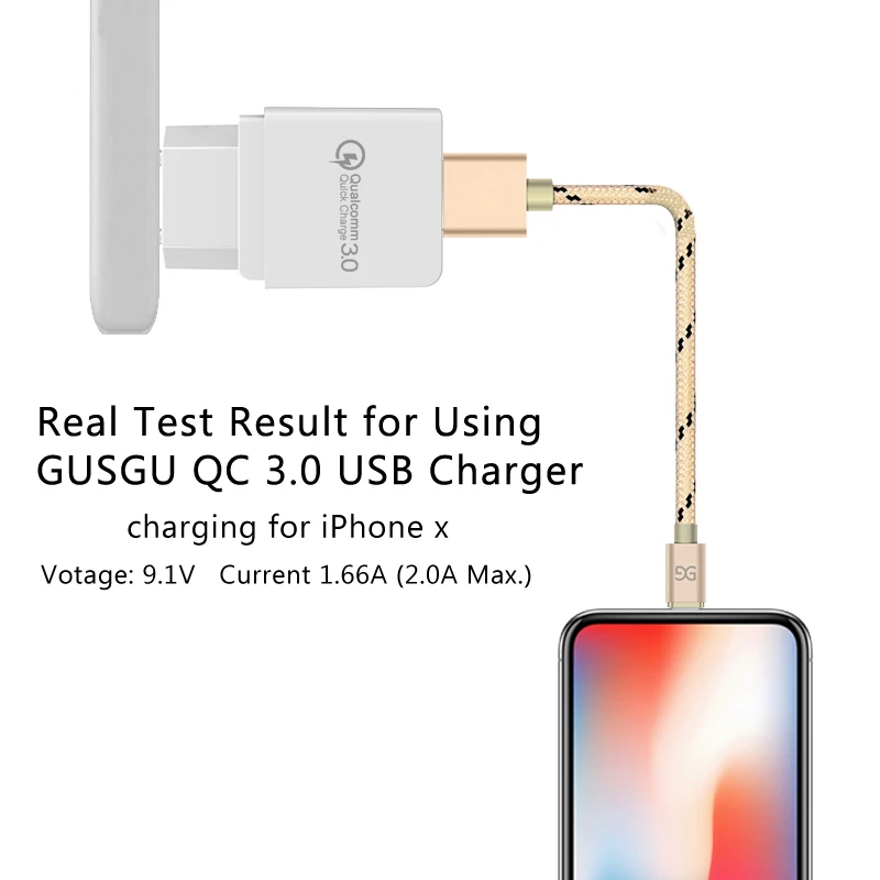 USB Мобильный телефон GUSGU зарядное устройство Quick Charge 3 0 с европейской вилкой