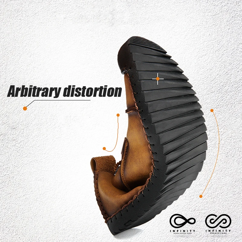 ZFTL New Spring Men Beanie shoes handmade British casual men's tide Boat Genuine Leather leisure Driving 021 | Обувь