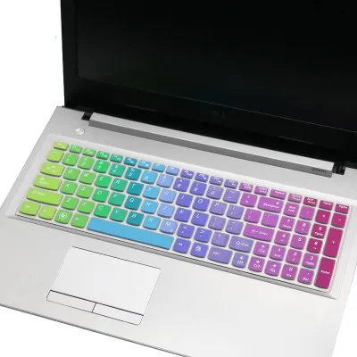 Rainbow 15 дюймовый силиконовый чехол для клавиатуры для lenovo Z510 570 B590 Z50 Z501 Y50 V2000 v4000 flex2 G50-80 Y50P-70 Y700 - Цвет: Rainbow