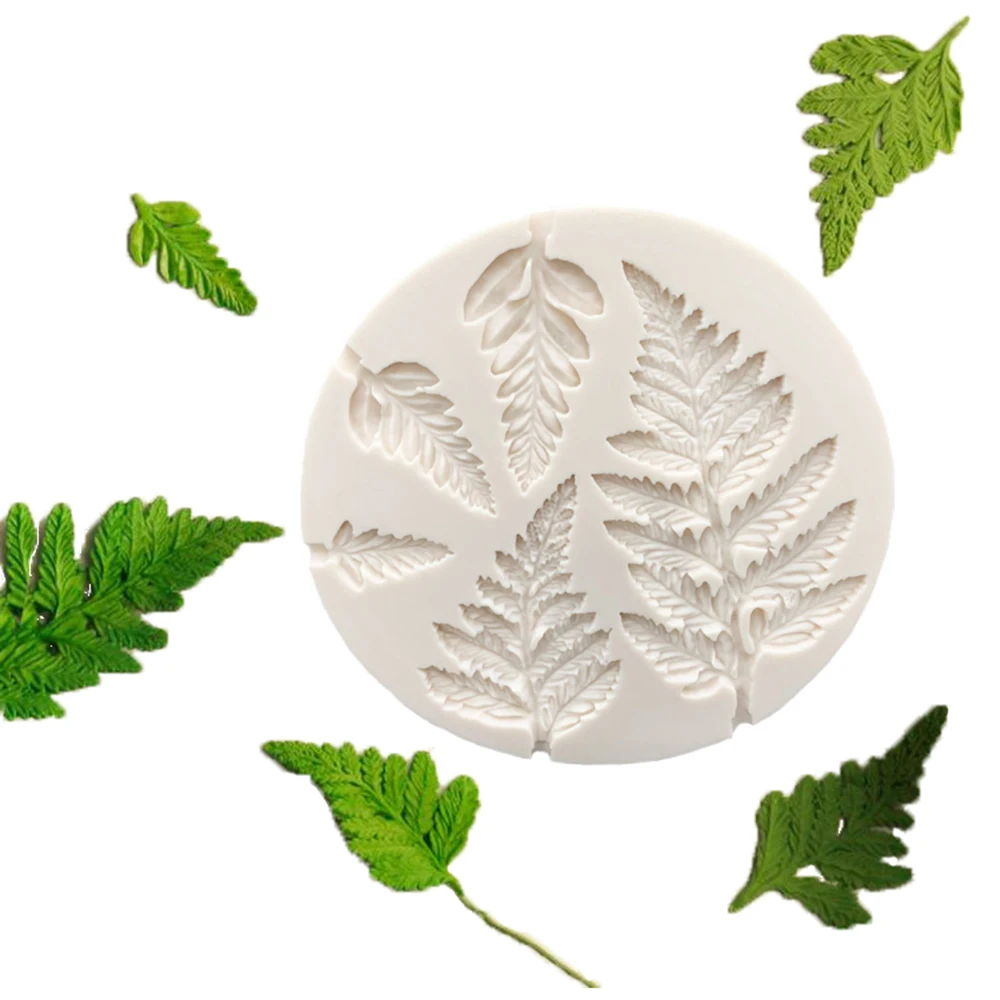 Силиконовая форма для торта Mimosa leaves кухонная выпечки шоколадного фондана