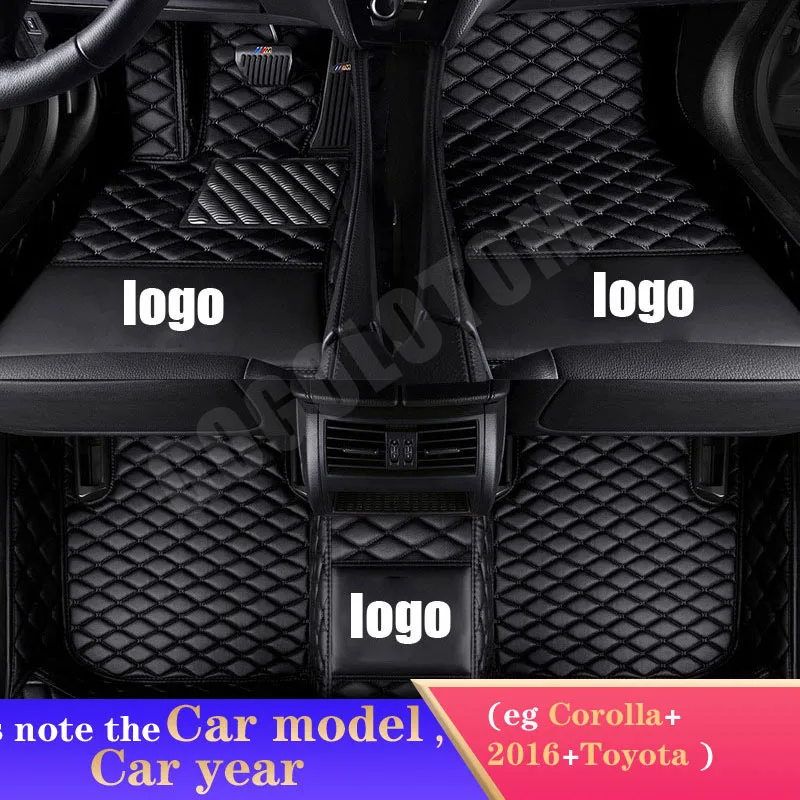 black black Изготовленные на заказ автомобильные коврики роскошный кожаный Volvo Xc90 S90L S60 V40 S40 Xc60 C30 S80 V50 Xc70 XC90 V60 авто аксессуары для стайлинга ковер - Название цвета: black black