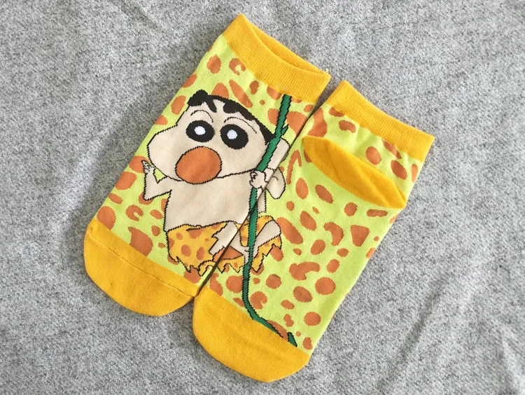 Аниме Crayon Shinchan Cos носки классические милые комиксы Calcetines весна лето Веселые calzini
