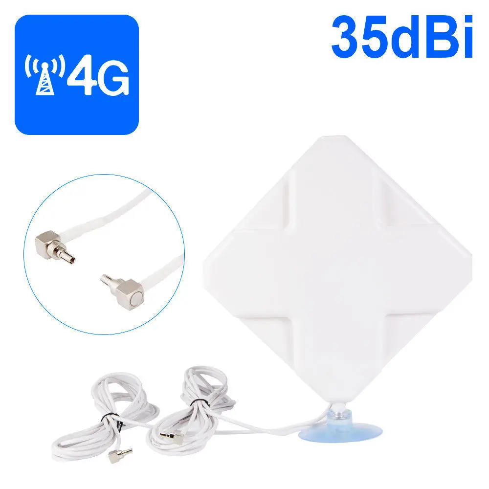4G LTE двойной MIMO 35dBi Антенны Booster Антенна CRC9 штекер кабеля для huawei BI729|3G/4G роутеры| |