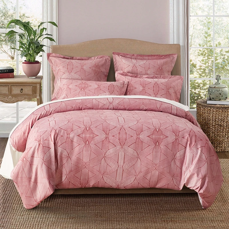 

3D Sanding Printing Duvet Cover Microfiber US UK Twin Queen King Quilt Cover Pillowcase Home Bedding Set Pink Camel Green #306