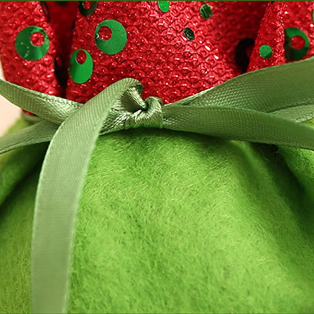 Christmas Festival Decorations Sequins Embroidery Pattern Bags Of Wine Bottle Hotel Home Party Decor Accessories ZY047 | Дом и сад