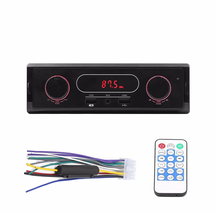 Автомагнитола 1 DIN стерео плеер MP3 Авторадио автомобильный аудио с Bluetooth