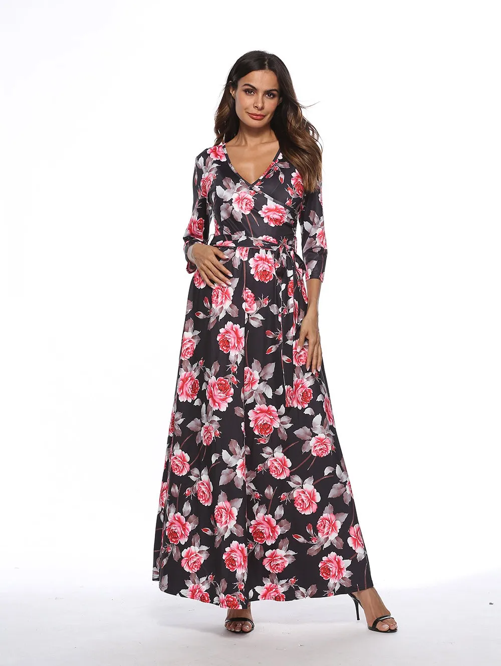 Женское платье для беременных с v образным вырезом и высокой талией платья