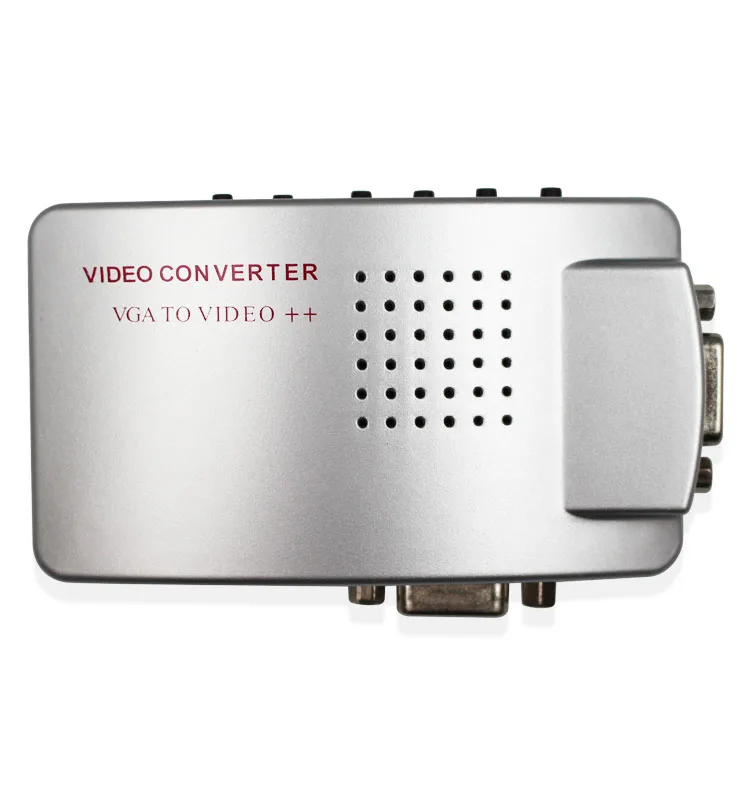 Горячая ноутбук ПК VGA к ТВ AV RCA композитный видео адаптер конвертер переключатель коробка поддержка S-video RGB NTSC/PAL компьютерный сигнал