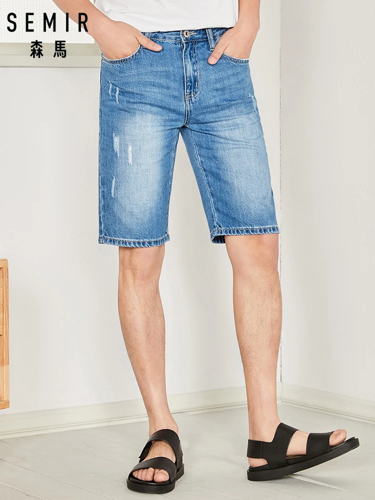 SEMIR летние джинсовые брюки мужские Новые повседневные брюки для студентов мужские брюки ретро красивые