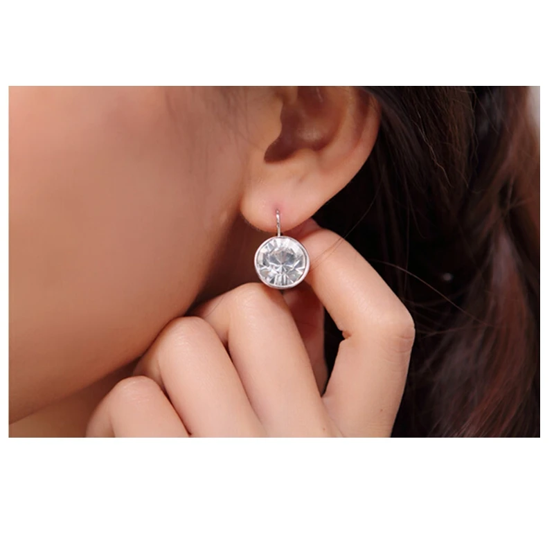 Прозрачные украшенные кристаллами Сваровски круглые серьги Bella пирсинг Висячие