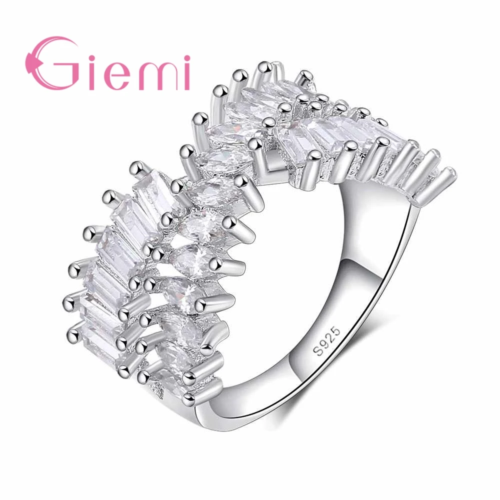 

Forever Love Classic Wedding Band Rings 925 Sterling Silver Cross with AAA Cubic Zirconia Sparkling CZ Rings Jewelry Gifts