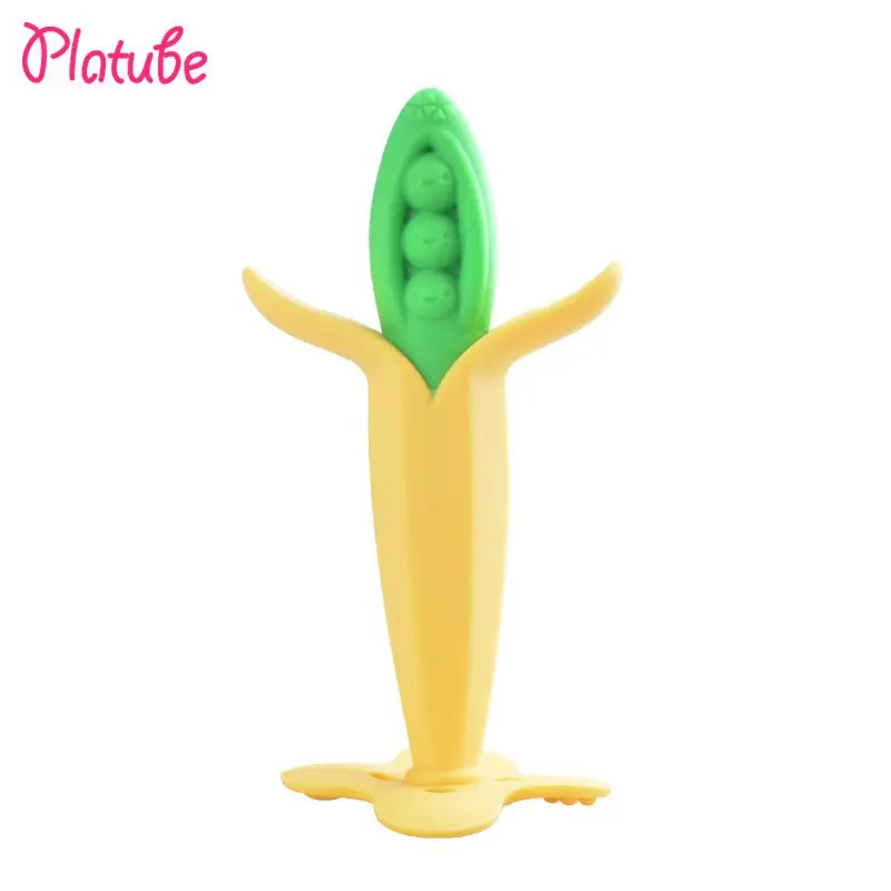 Детская силиконовая учебная зубная щетка BPA Free Corn Shaped безопасный Прорезыватель