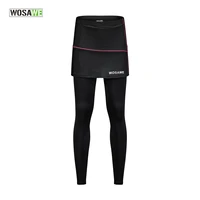 wosawe women breathable bicycle bike pants cycling pants with skirt comfortable bisiklet trousers female bike clothing equipment