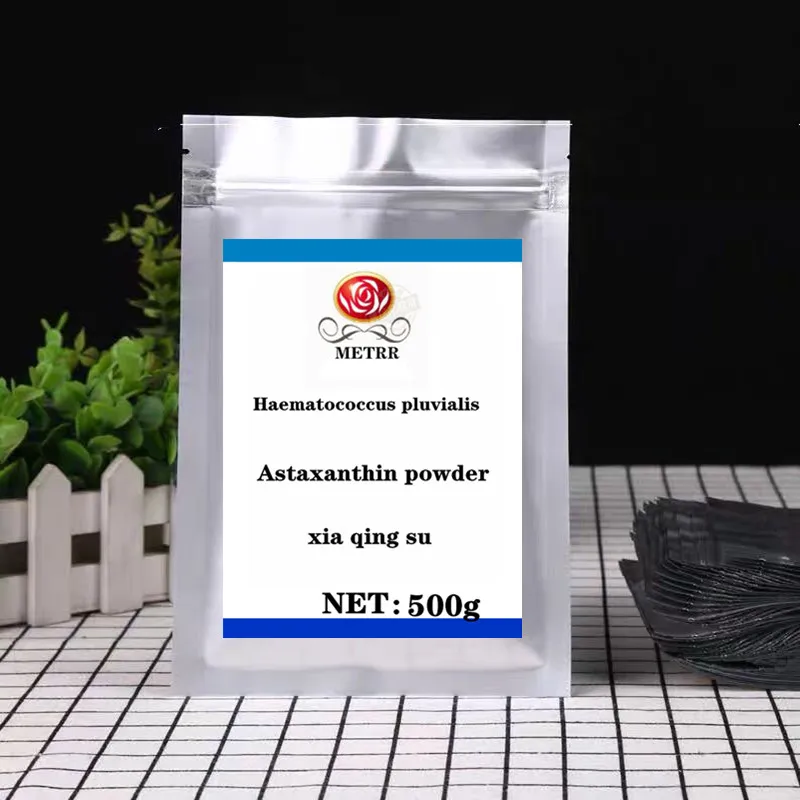 500g Чистый натуральный высококачественный порошок Астаксантин 95%, антивозрастной, дождевой красный шар из Водорослей Астаксантин Порошок - Цвет: 500g