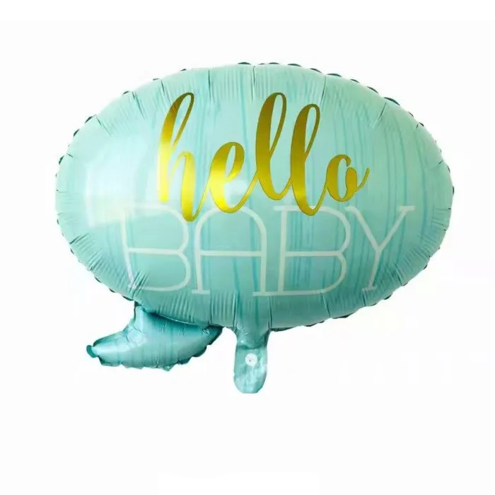 Милые Детские воздушные шары из фольги «hello Baby» для мальчиков и девочек, воздушные шары для первого дня рождения, украшения для вечеринки, детские игрушки, голубые розовые шарики, игрушки