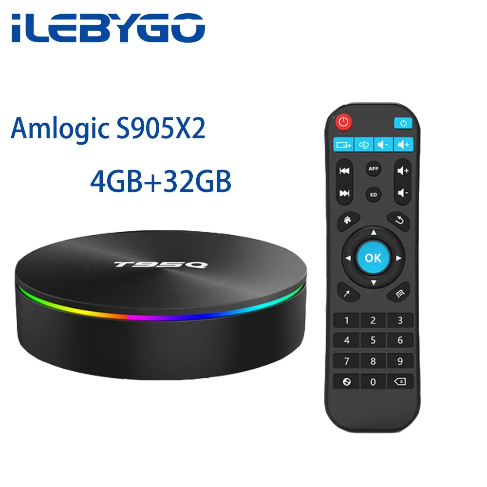 4GB 32GB T95Q Android ТВ коробка 4 GB 64 GB Amlogic S905X2 4 ядра Smart ТВ Box 8,1 OS 2,4G и 5 двухъядерный процессор Wi-Fi BT4.1 1000 м H.265 4 K Media Player - Цвет: 4GB 32GB