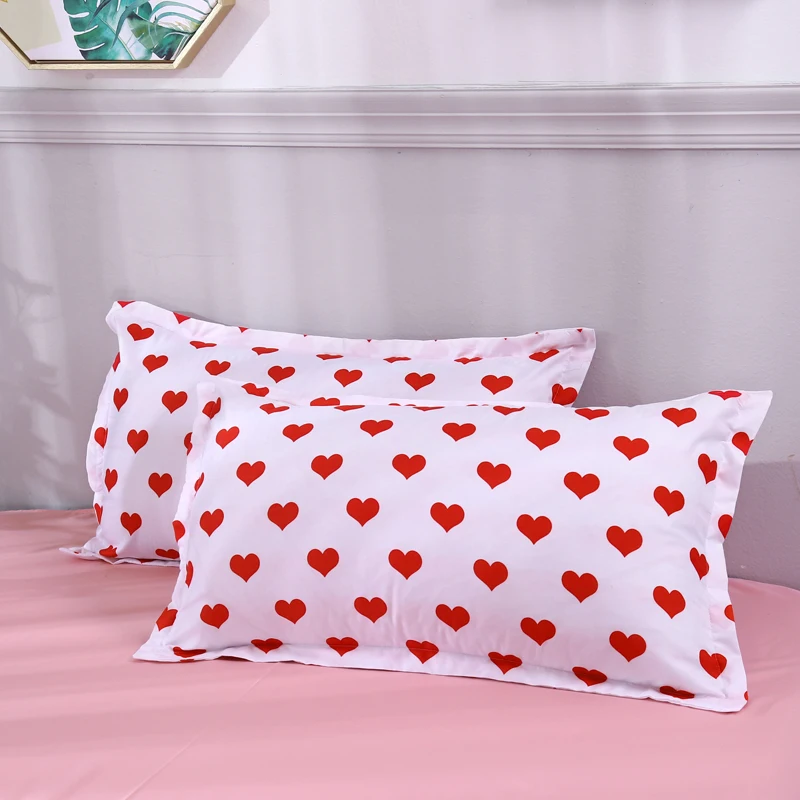 2018 розовый сердечки простой пододеяльник набор полиэстер микрофибра постельное