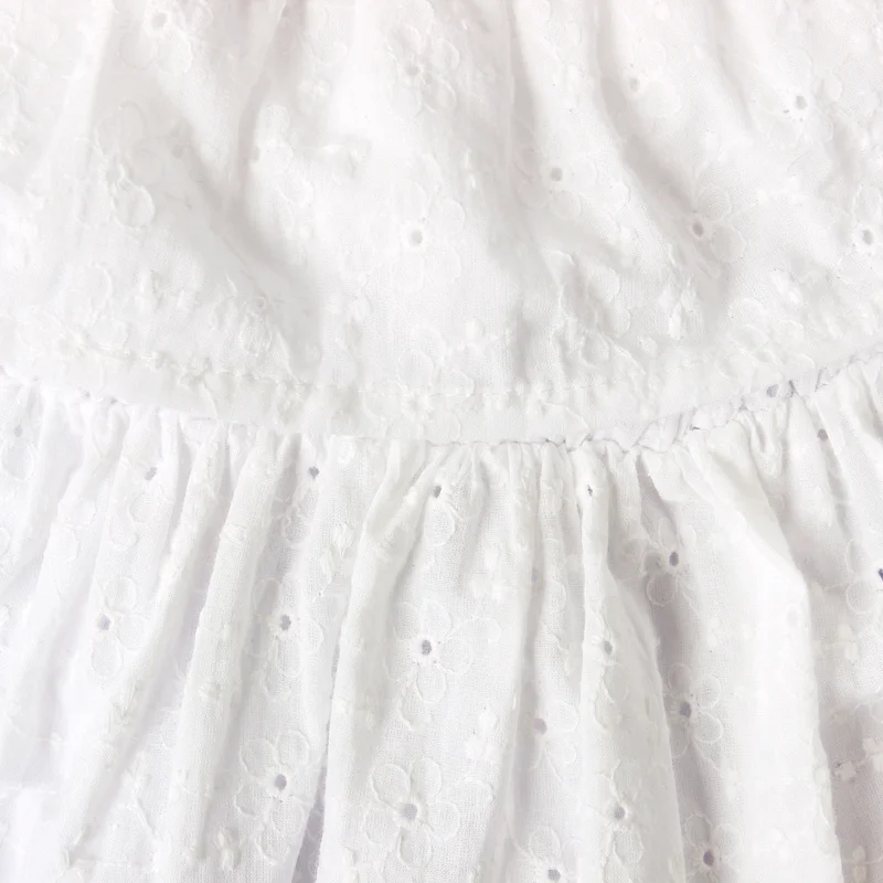 Kid Summer Dresses For Girls Dress Shoulderless White Cotton Cute Baby Party Wedding Flower Girl 1-5 Years | Детская одежда и