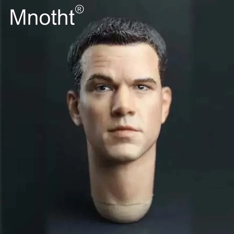 Mnotht 1:6 Мужская голова солдата скульптура модель матовая Деймон зеленая зона Борн