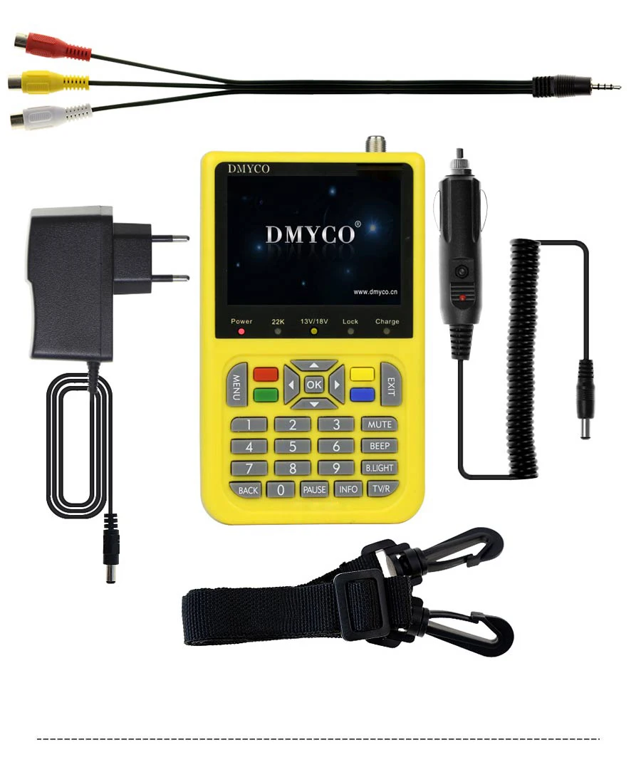 DMYCO HD Finder цифровой ТВ SatFinder DVB-S2 FTA спутниковый Finder метр с ЖК-экраном дисплей HD MPEG4 DVB-S/S2 Satelite Finder