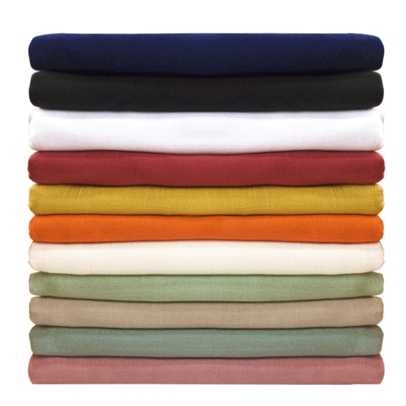 24 сплошных цвета, мягкая льняная ткань, искусственное шитье одежды, платье, домашний декор, стрейчевая ткань в стиле пэчворк, 50x см