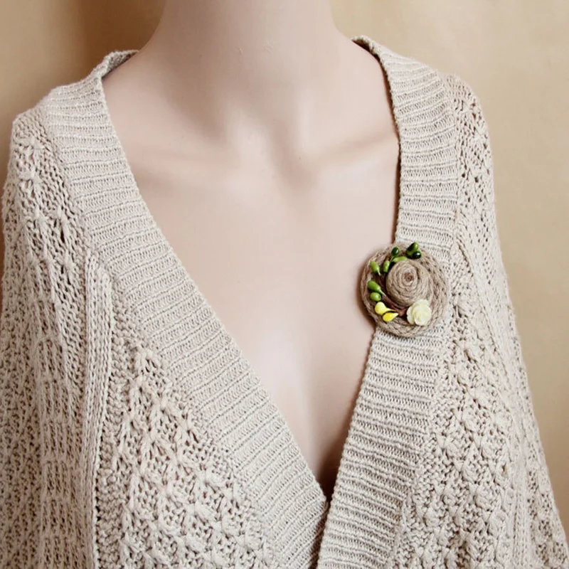 1 шт. модная кепка значок пеньковая веревка ретро и ностальгическая брошь