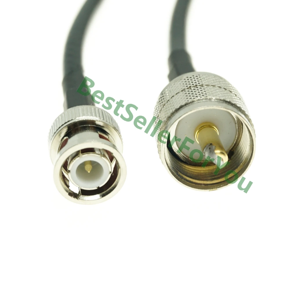 Кабель RG58 UHF PL 259 PL259 штекер к BNC прямой зажим перемычка|Соединители| |