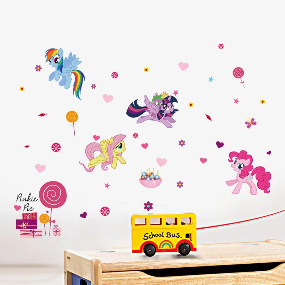 30*60 см Подлинная My Little Pony детская мультяшная наклейка s Детский Сад Дом наклейка на стену игрушки