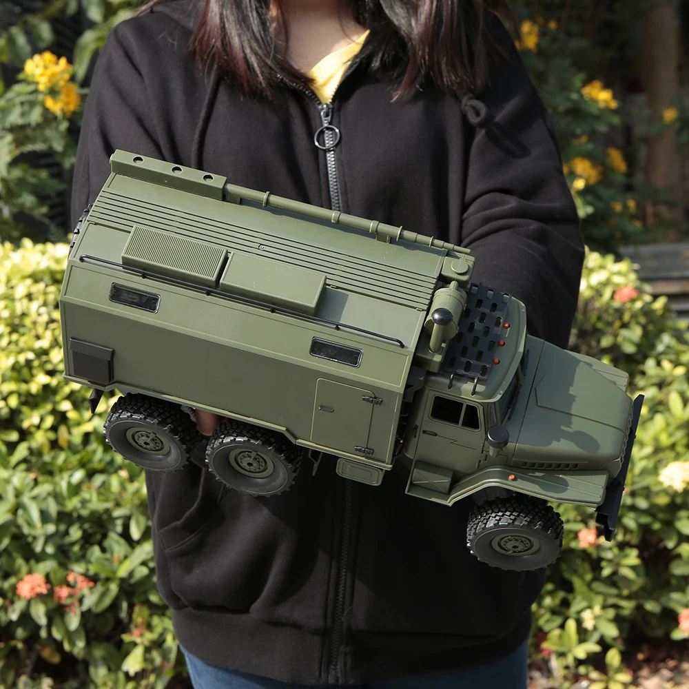 WPL 2,4 GHz 1/16 советская Урал пульт дистанционного управления военный командный автомобиль 6 Привод внедорожный альпинистский пульт дистанционного управления автомобильный светодиодный фонарь