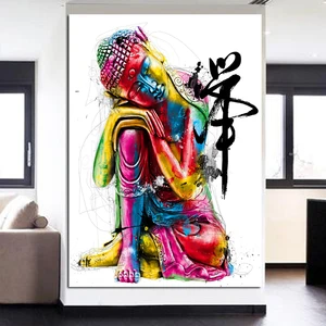 Картины HD печать в стиле Дзен спящий Будда на холсте художественная живопись Будда масляная живопись для гостиной и спальни без рамки