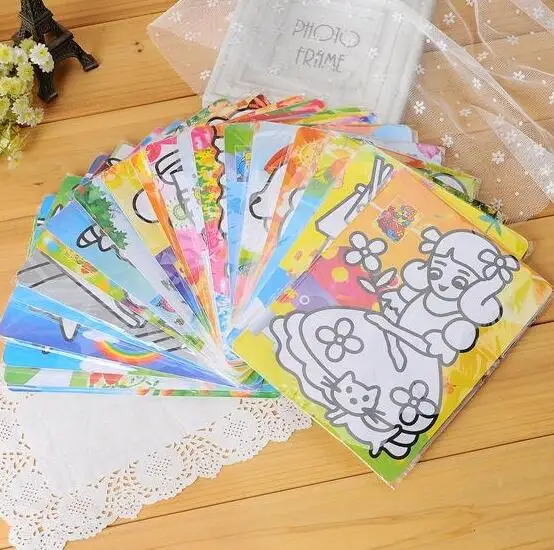 2 шт Дети DIY цветной песок живопись искусство креативные игрушки для рисования