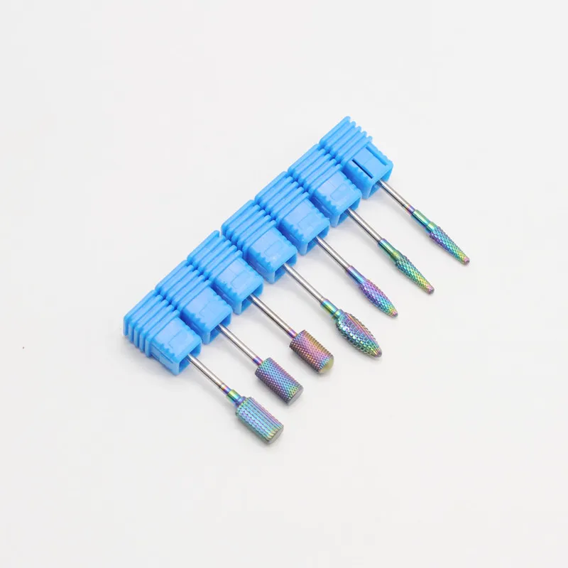 Буры для полировки зубов Радужное нанопокрытие карбид вольфрама сверла ногтей