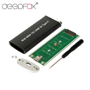 DeepFox USB 3.1 Type C To NGFF M.2 B Key SSD Enclosure Adapter Connector M.2 to USB 3.1 Converter Hard Disk Case Support 10Gbps