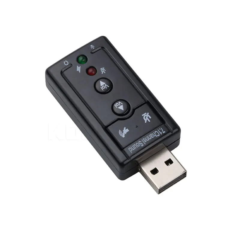 Kebidu3D внешняя 7 1 канальный USB Аудио Звуковая карта Микрофон адаптер динамик 3 5 мм