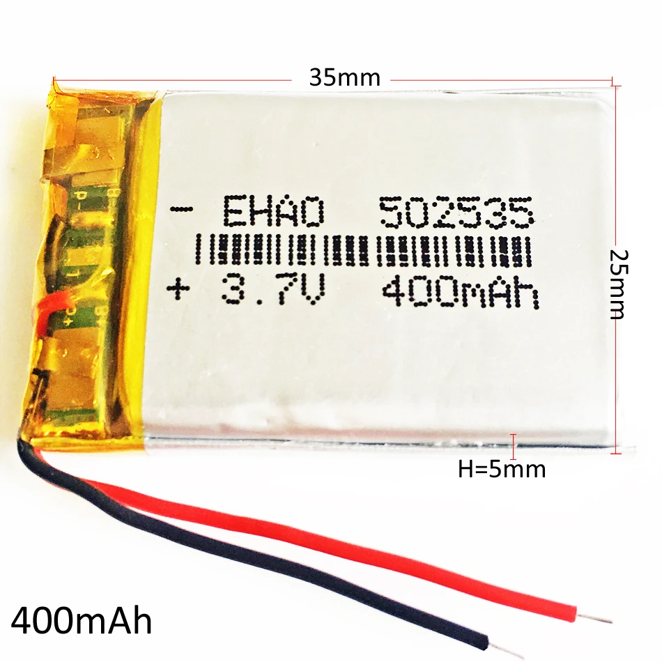 3 7 V 400mAh lipo аккумуляторная батарея полимерный литиевый для MP3 Смарт-часы GPS DVD bluetooth