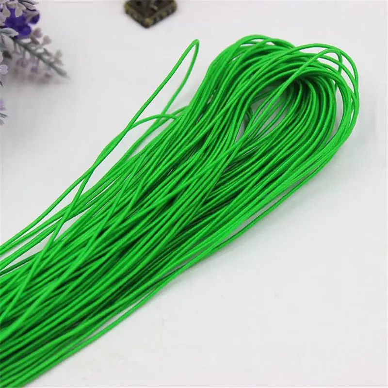 DoreenBeads шириной 1 мм 25 м длинные разноцветные резинки линия ювелирные изделия из веревки Браслеты бусины для изготовления бирка одежды Набор сделай сам DIY 1 предмет - Цвет: green